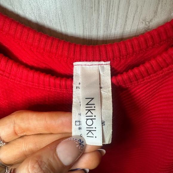 Red Ribbed Tank Top - Picture 3 of 3